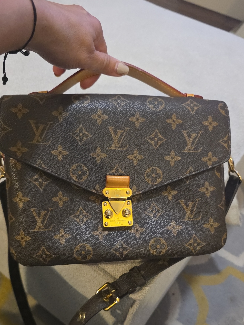 Inspired Monogram Canvas Top Handle Bag in Brown